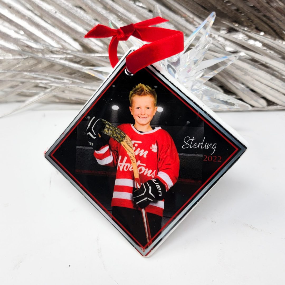 Custom Hockey Christmas Ornament